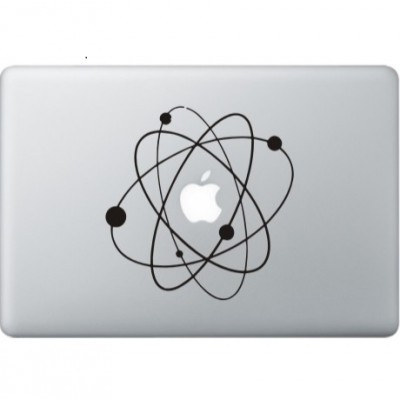 Atoom (2) MacBook Sticker Zwarte Stickers